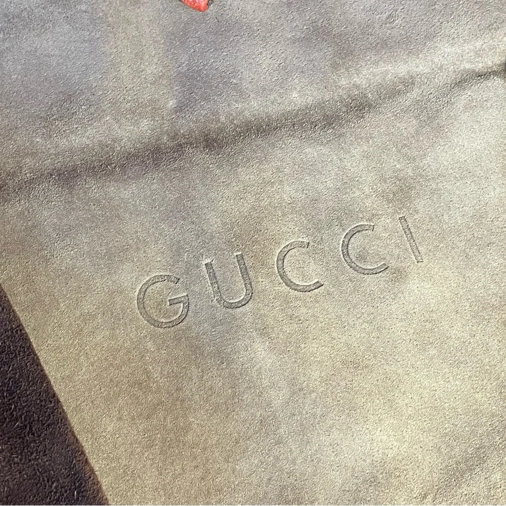 Vintage, Rare Gucci Brown and Tan Suede Dust Bags Trio